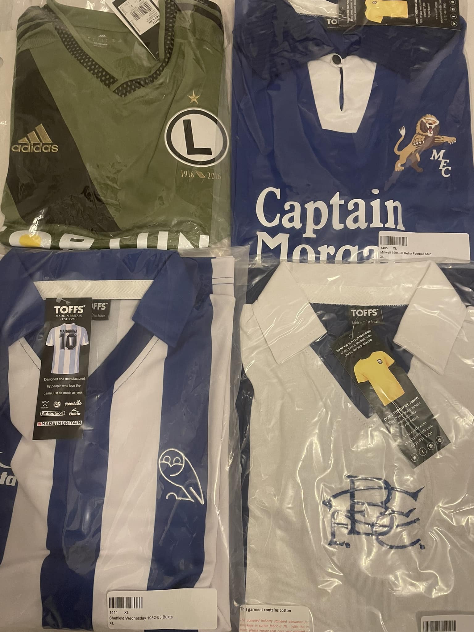 Klubtrøjer / Shirts / Retroshirts / Sportsmemorabilia