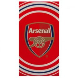 Arsenal rdt badehndklde med klubbens mrke Ml: 150 x 75 cm.