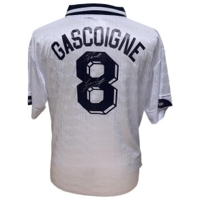 Tottenham 1991 F.A. Cup Finale replica trje signeret af Paul Gascoigne 