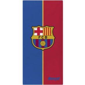 FC Barcelona hndklde crest/klubmrke bordeaux-bl 140 x 75 cm.