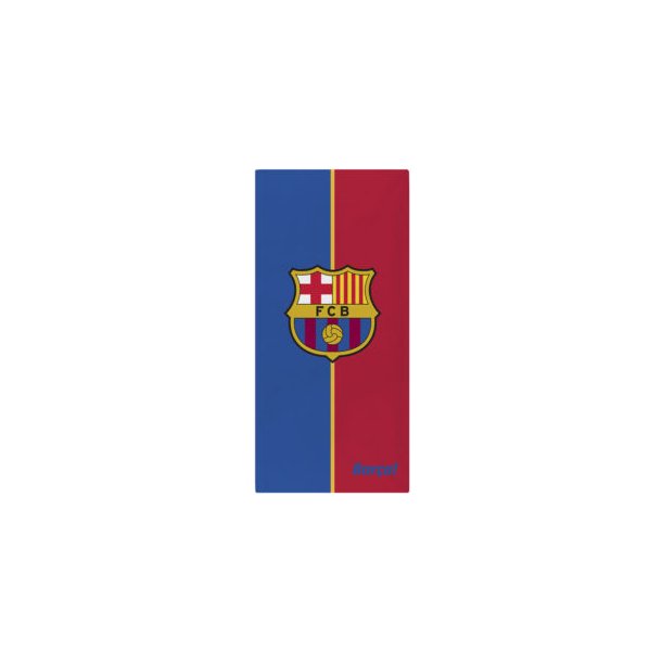 FC Barcelona hndklde crest/klubmrke bordeaux-bl 75 x 140 cm.