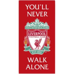 LFC stort hndklde You'll Never Walk Alone Ml: 140 x 70 cm. 100 % bomuld