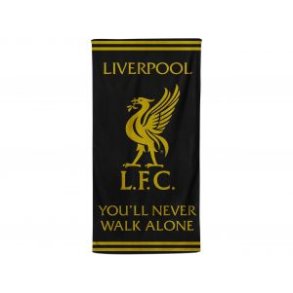 Liverpool sort og guld YNWA stort hndklde