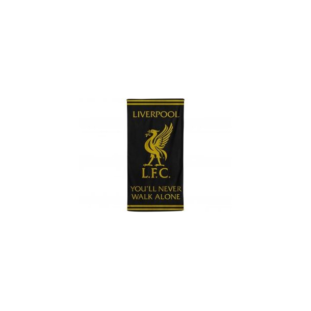 Liverpool sort og guld YNWA stort hndklde