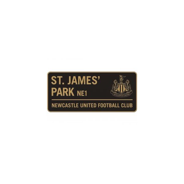 Newcastle metal skilt sort street sign 