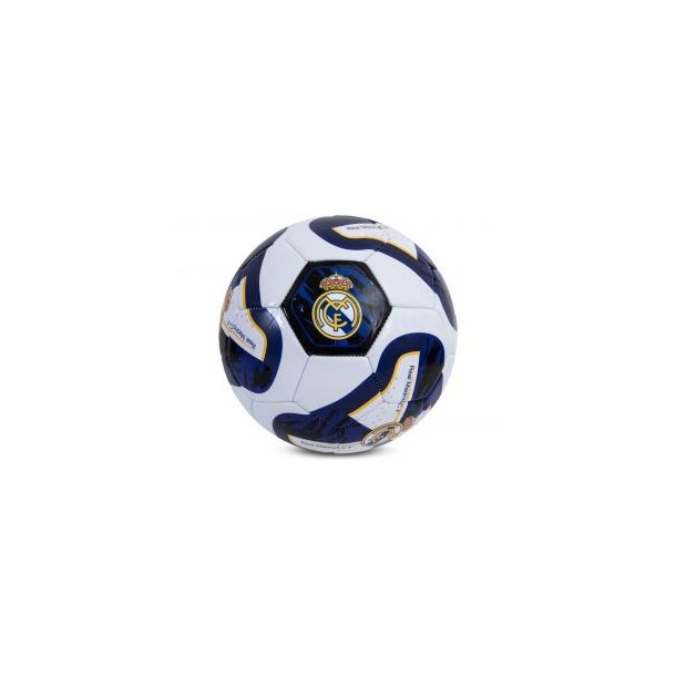 Real Madrid str 5 Fodbold Hvid-Bl Crest