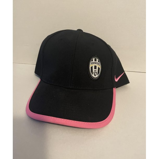 Juventus cap sort Nike med broderi / Gamle mrke / Sort-Pink