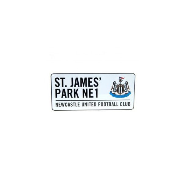 Newcastle klubskilt i prget metal / Skt. James Park / Nyhed / Ml: 40 x 18 cm.