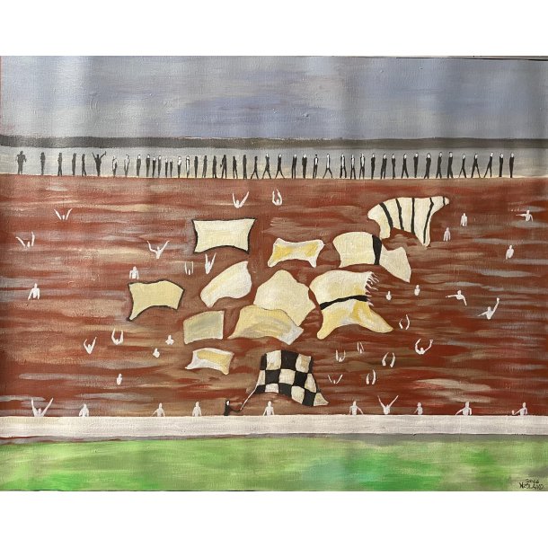 Fodbold fanzone gul-sort-hvid Kbh 