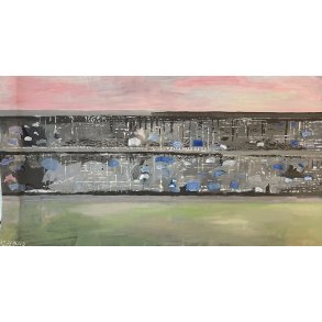 Fodboldstadion M�l: 29 x 55 cm.