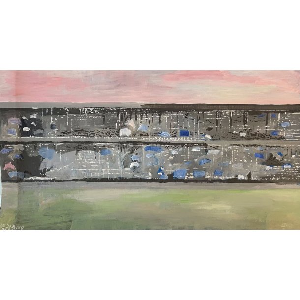 Fodboldstadion M�l: 29 x 55 cm.