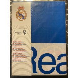 Real Madrid senget�j / Hvid - bl� / Real Madrid tekst og emblem