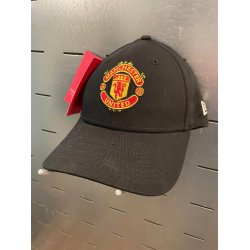 Manchester United sort cap / New Era / 100 % bomuld