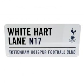 Tottenham White Hart Lane metalskilt  Ml: 40 x 18 cm.