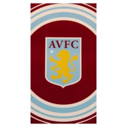 Aston Villa stort hndklde Ml: 150 x 75 cm. 100 % bomuld