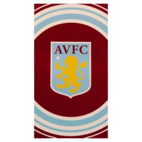Aston Villa stort hndklde Ml: 150 x 75 cm. 100 % bomuld