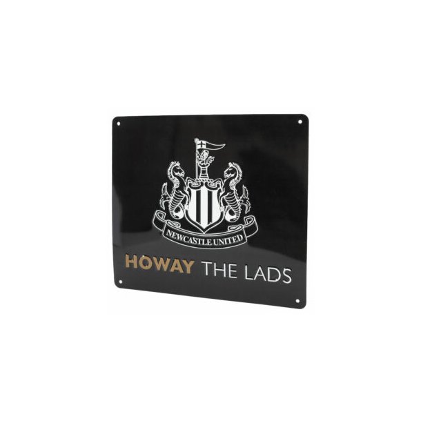 Newcastle metalskilt / Howay The Lads / Nyhed / Ml: 25 x 23 cm.