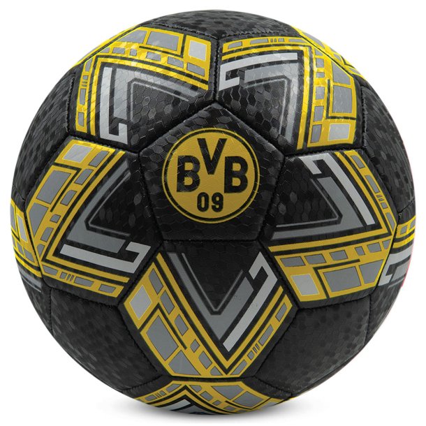 Dortmund fodbold str 5 / sort-gul-hvid 