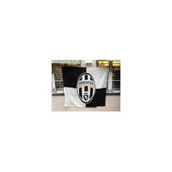 Juventus flag ternet design  98 x 130 cm. samme design som foto