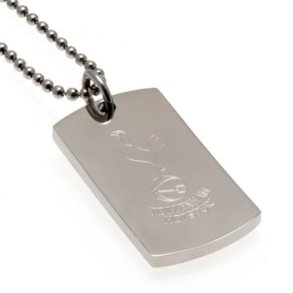Tottenham dog tag prget stl halskde