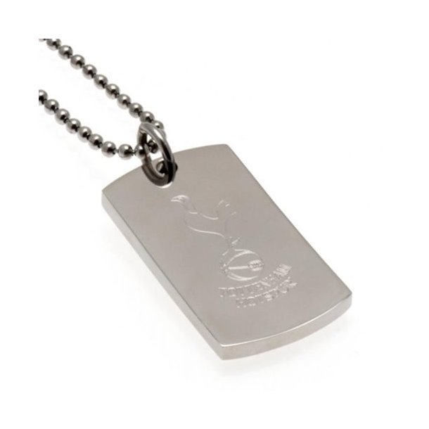 Tottenham dog tag prget stl halskde