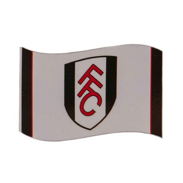 Fulham flag Hvid-sorte stribe med klubmrke 