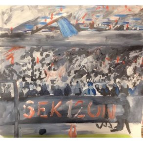 Football fans Copenhagen 48 x 48 cm.