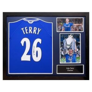 Chelsea  FC 2000 officiel replica trje signeret af John Terry / Indrammet og med foto certifikat