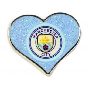 Manchester City Hjerte pin/badge 