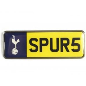 Tottenham pin/badge nummerplade design /  i metal