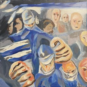 Tilskuere 30 x 30 cm.