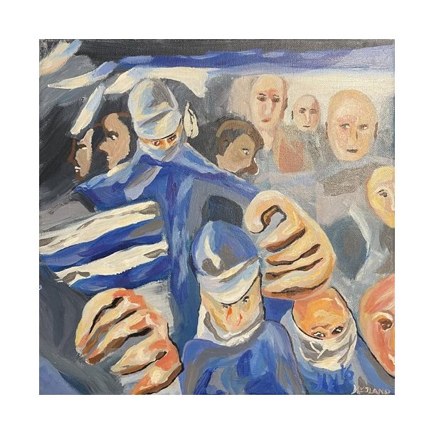 Tilskuere 30 x 30 cm.