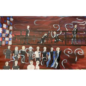 Fanzone m�l: 47 x 75 cm. Halst�rkl�de tifo