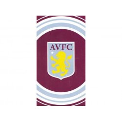 Aston Villa stort hndklde Ml: 150 x 75 cm. 100 % bomuld