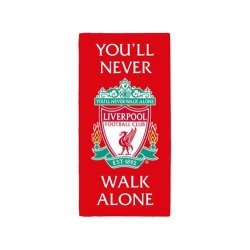 LFC stort hndklde You'll Never Walk Alone Ml: 140 x 70 cm. 100 % bomuld