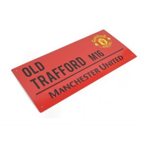 Manchester United Street sign farvet metal