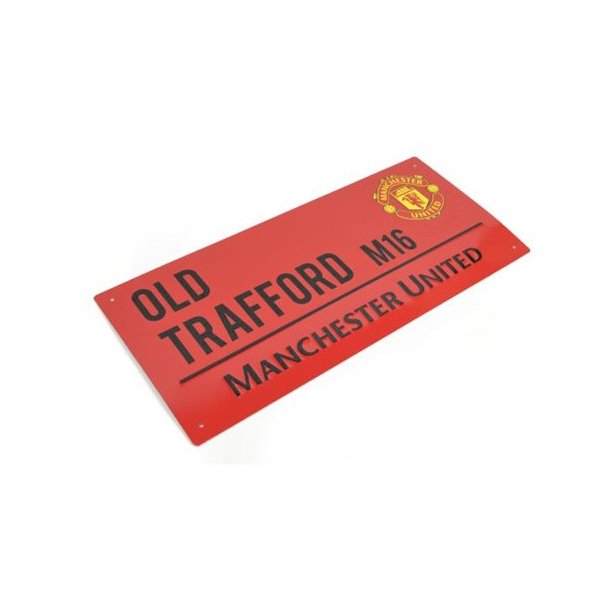 Manchester United Street sign farvet metal
