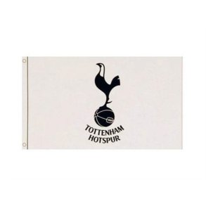 Tottenham flag Design hvid marine farvet crest