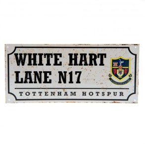 White Hart Lane metal skilt (hvid)