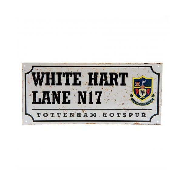 White Hart Lane metal skilt (hvid)