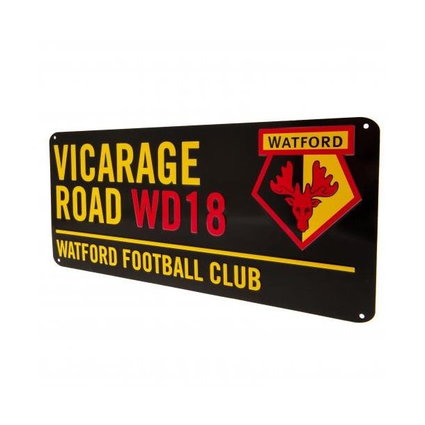 Watford metal street sign farvet