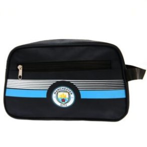 Manchester City toilettaske stribe 16 x 26 x 11 cm.