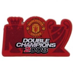 Manchester United Double Champions badge