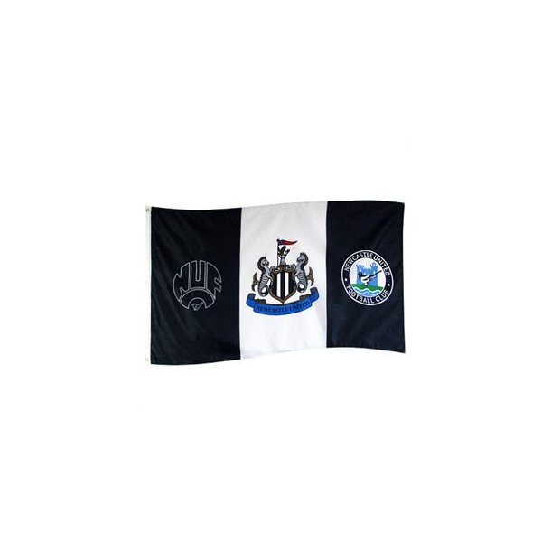 Newcastle flag med tre emblemer
