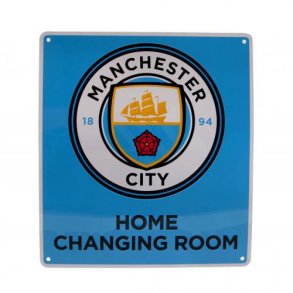 Manchester City skilte og flag