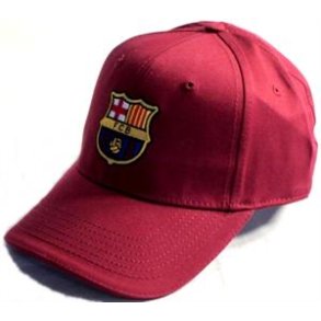 Barcelona cap, bordeaux med broderi