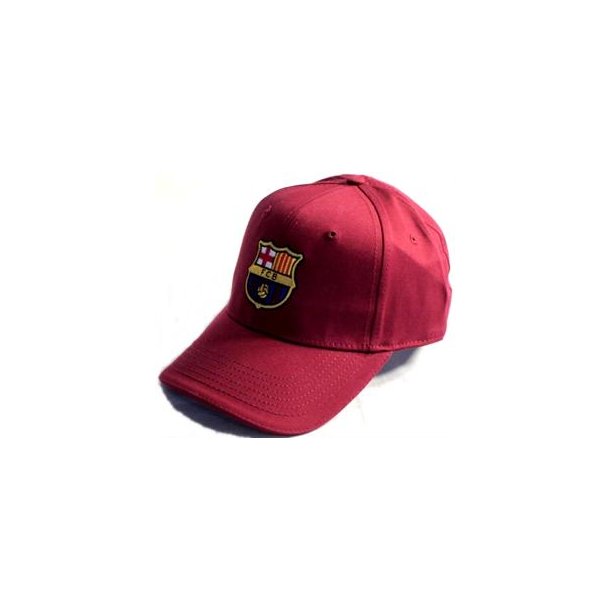 Barcelona cap, bordeaux med broderi