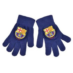 Barcelona handsker bl med broderet emblem