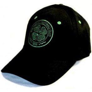Celtic cap - sort med grnt klubemblem